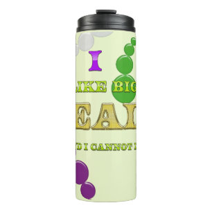 mardi gras beads thermal tumbler