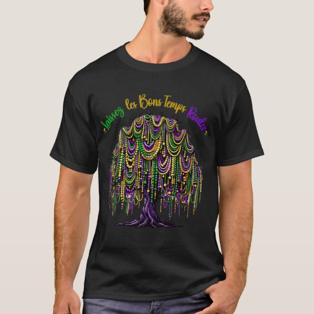 Mardi Gras Beads Tree 2025 T-Shirt (Front)