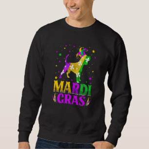 Mardi Gras Beagle Dog Lover Carnival Jester Premiu Sweatshirt