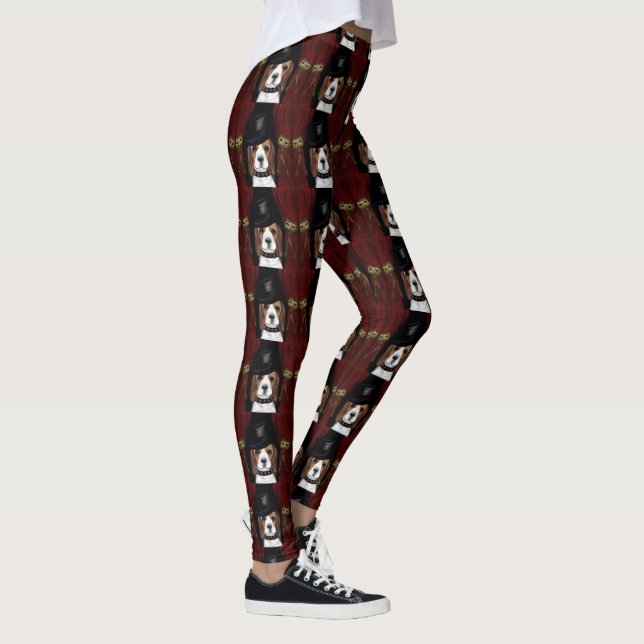 MARDI GRAS BEAGLE LEGGINGS (Right)