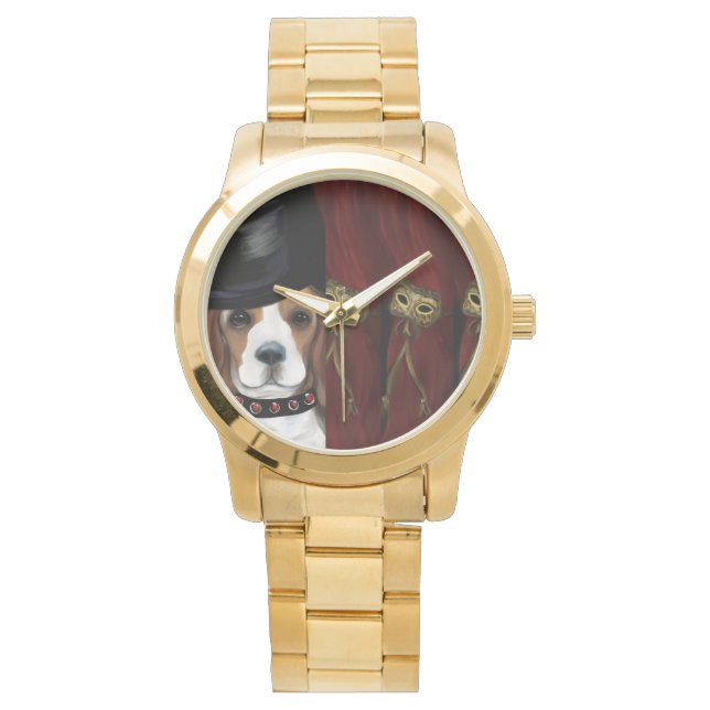 MARDI GRAS BEAGLE WATCH (Front)