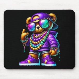 Mardi Gras Bear For Boys Men Hip Hop New Orleans T Mouse Pad