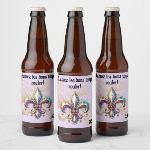 Mardi Gras Beer Bottle Label