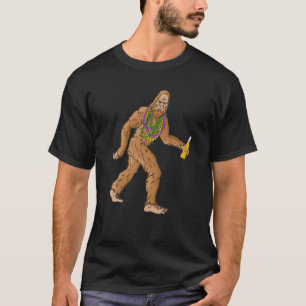 Mardi Gras Bigfoot Beads T-Shirt
