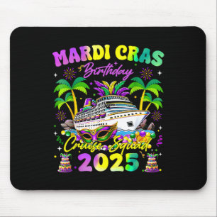 Mardi Gras Birthday Cruise Squad Matching Family Mouse Pad