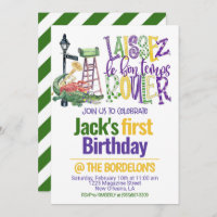 Mardi Gras Birthday Invitation