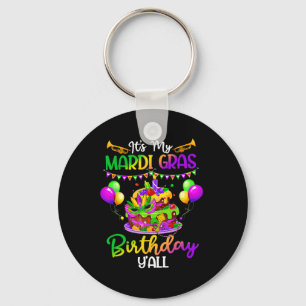 Mardi Gras Birthday Shirt It's My Mardi Gras Birth Key Ring