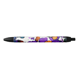 Mardi Gras Black Ink Pen