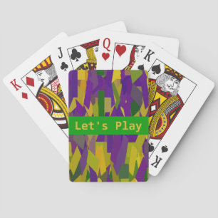 Mardi Gras Blocks Playing Cards