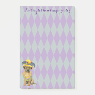 Mardi Gras Border Terrier Post-it Notes