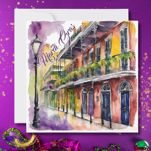 Mardi Gras Bourbon Street Invitation