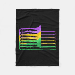 Mardi Gras Br Trombone Marching Orchestra Fleece Blanket