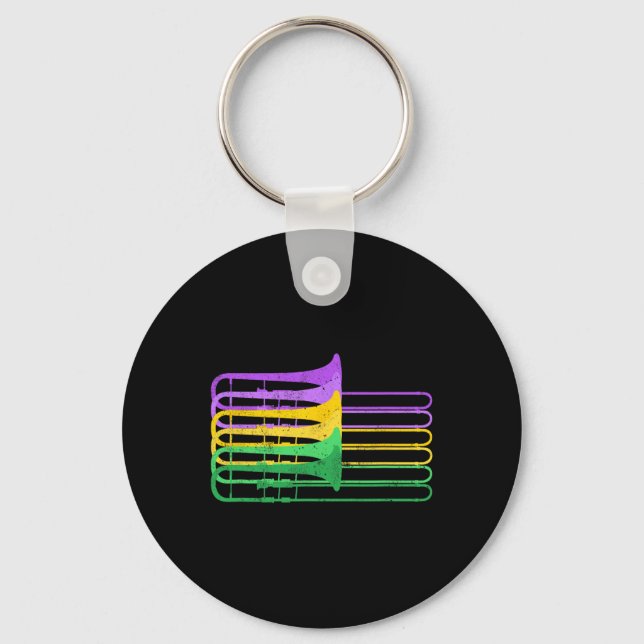 Mardi Gras Br Trombone Marching Orchestra  Key Ring (Front)