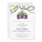 Mardi Gras Bridal Shower Invitation Beads - White