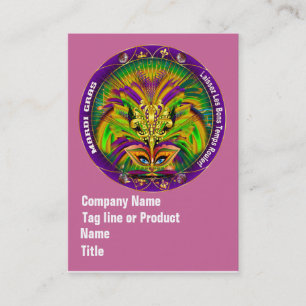 Mardi Gras Business Vert. Please View Hints Business Card