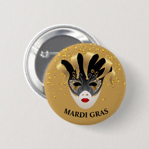Mardi Gras Button Pin