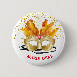 Mardi Gras Button Pin