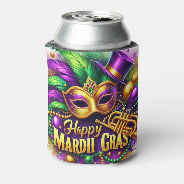 Mardi Gras Can Decor Cooler (Can Back)