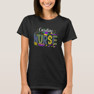 Mardi Gras Cardiac Nurse celebrations parade party T-Shirt