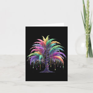 Mardi Gras Carnival Bead-tree Card