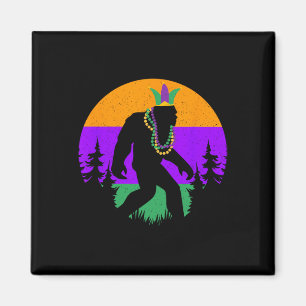 Mardi Gras Carnival Bigfoot New Orleans Cajun Fest Magnet