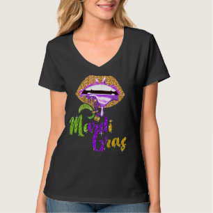 Mardi Gras Carnival Costume Purple Amp Gold Fleur T-Shirt