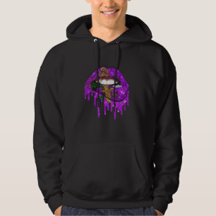 Mardi Gras Carnival Costume Purple & Gold Fleur-de Hoodie