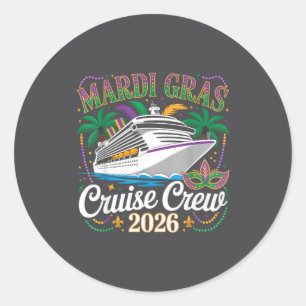 Mardi Gras Carnival Cruise Crew Classic Round Sticker