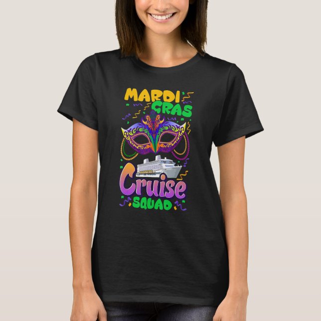 Mardi Gras Carnival Cruise Vacation Travel Group M T-Shirt (Front)