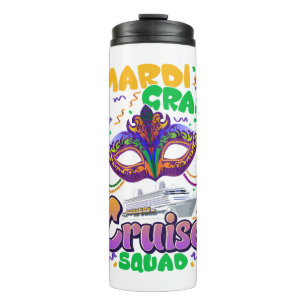 Mardi Gras Carnival Cruise Vacation Travel  Thermal Tumbler