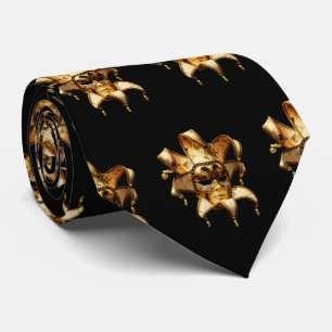 Mardi Gras Carnival  Gold Mask On Black Tie