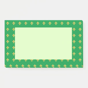 Mardi Gras Carnival Harlequin Gold Fleur de Lis Post-it Notes
