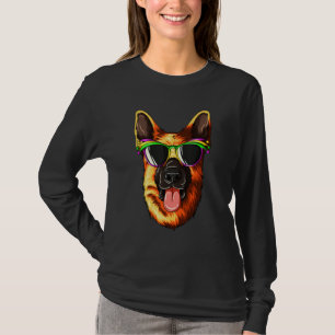 Mardi Gras Carnival Mask German Shepherd T-Shirt