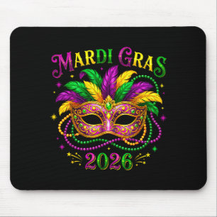 Mardi Gras Carnival New Orleans 2026 Jester Mask B Mouse Pad