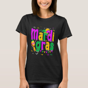 Mardi Gras Carnival Party Mask Beads Parade Festiv T-Shirt