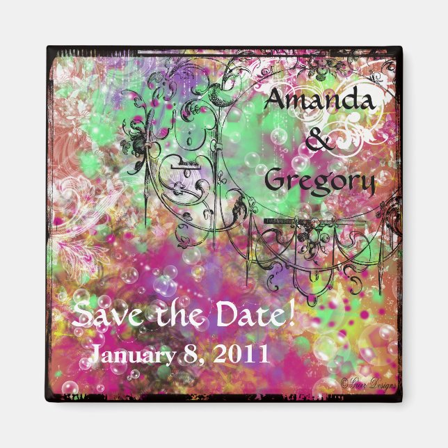 Mardi Gras Carnival Party or Save the Date Magnet (Front)