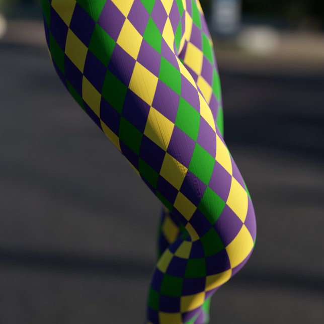 Mardi Gras Carnival Purple Gold and Green Leggings (Creator Uploaded)