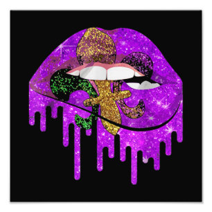 Mardi Gras Carnival Purple Gold Photo Print