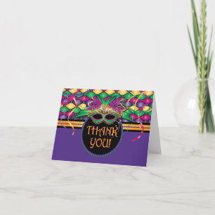 Mardi Gras, Carnival Thank You Cards