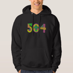 Mardi Gras Carnival Vintage 504 Retro Cajun Festiv Hoodie