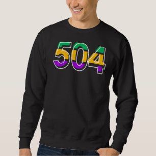 Mardi Gras Carnival Vintage 504 Retro Cajun Festiv Sweatshirt