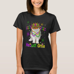 Mardi Gras Cat Cute Exotic Shorthair Cat Carnival  T-Shirt