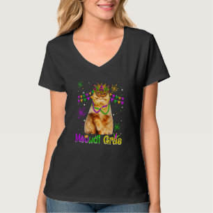 Mardi Gras Cat Cute Persian Cat Carnival Mask T-Shirt