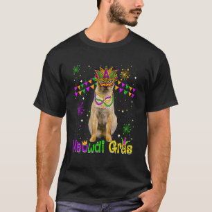 Mardi Gras Cat Cute Tonkinese Cat Carnival Mask T-Shirt