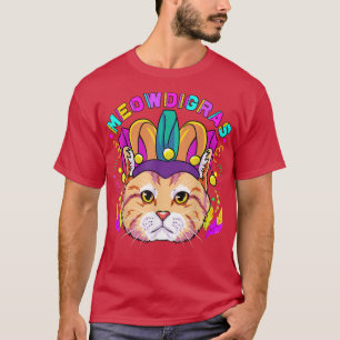 Mardi Gras Cat Meowdigras Kids Teen Girls Parade C T-Shirt
