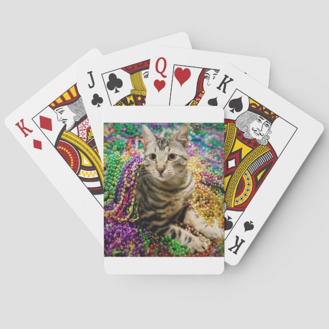 Mardi Gras Cat Playing Cards (Back)