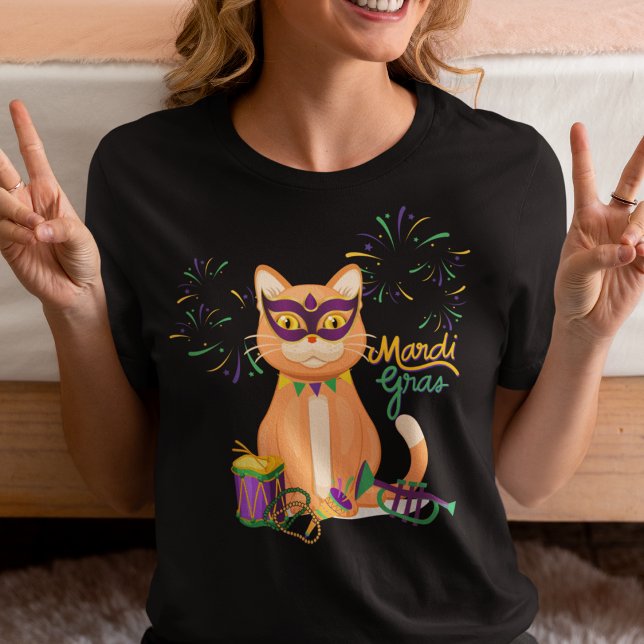 Mardi Gras Cat T-Shirt (Creator Uploaded)