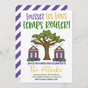 Mardi Gras Celebration Invitation