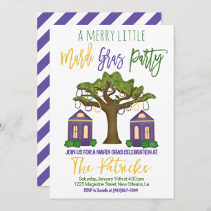 Mardi Gras Celebration Invitation