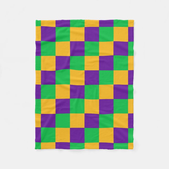 Mardi Gras Chequered Blanket (Front)